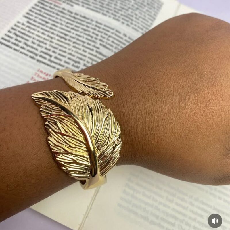 Gold leaf bracelet