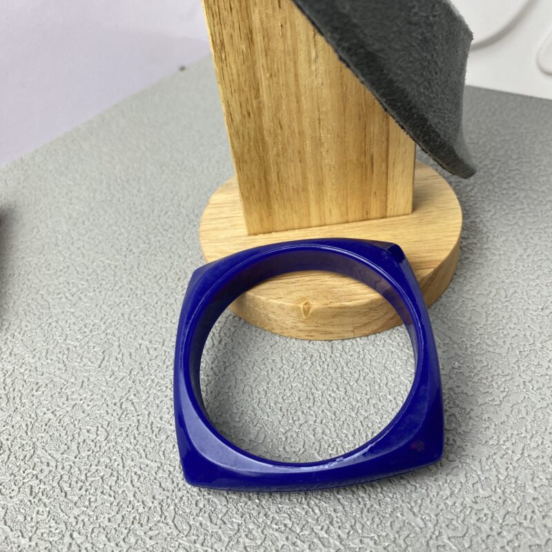 Dark blue plastic bangle bracelet